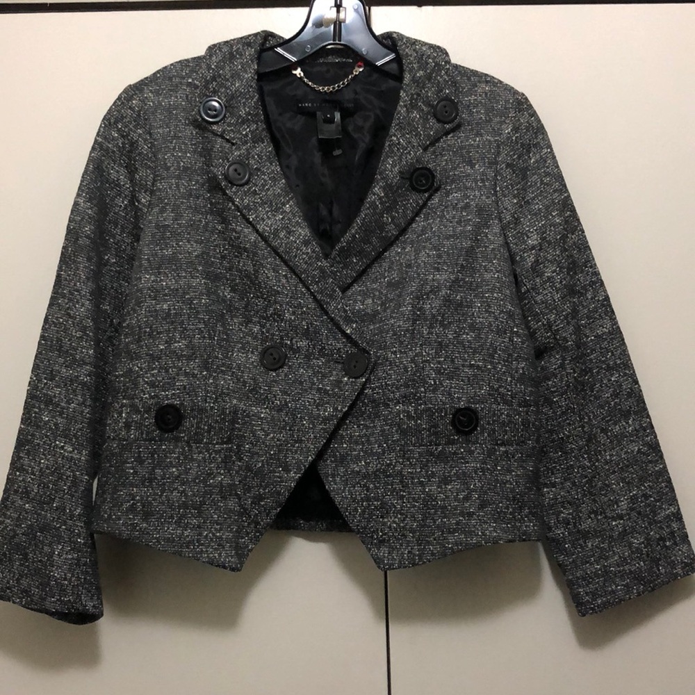 Pre-loved Marc By Marc Jacobs Notched Collar Textured Blazer in size 6!